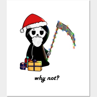 Christmas Grim Reaper Posters and Art